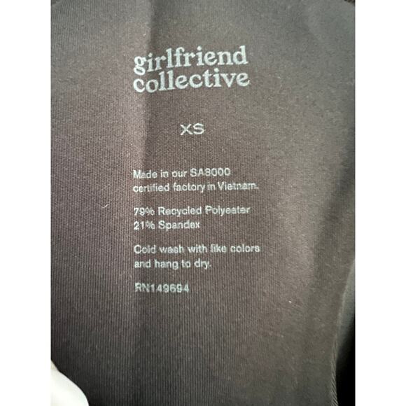 NWT Girlfriend Collective Women's Paloma Racerback Long Sports Bra Black Size XS - Picture 11 of 13